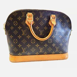 Louis Vuitton Alma Shoulder Bag PM Brown Canvas/Leather